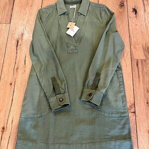 Faherty Stretch Surplus Shirt Dress Size M NWT